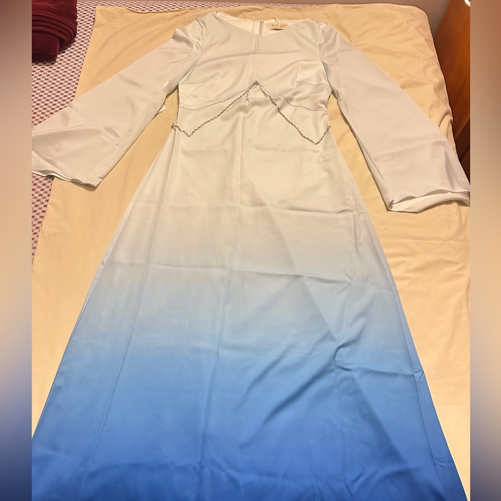 Ombré blue maxi dress